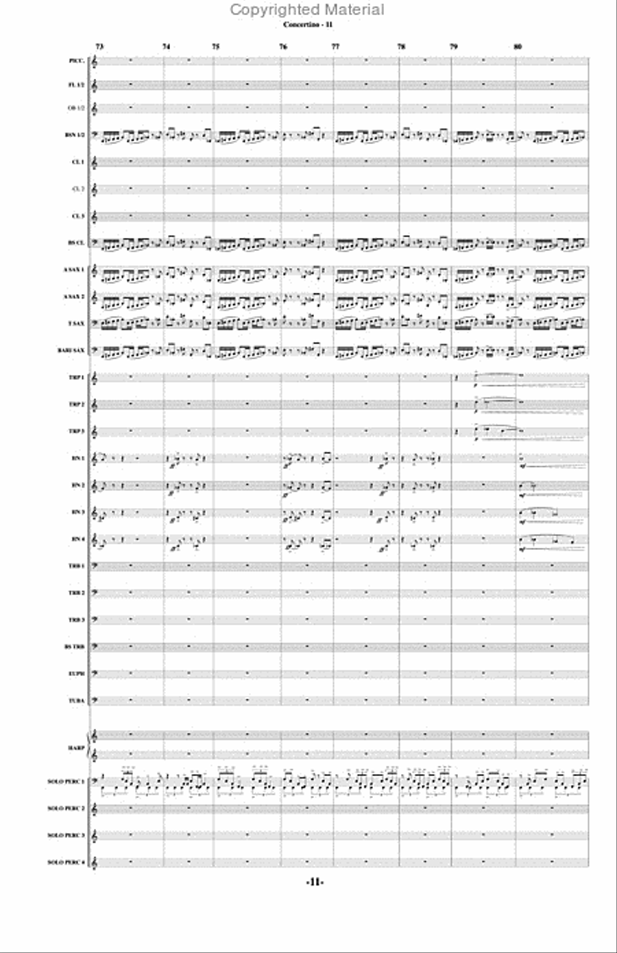 Concertino for 4 Percussion Concertino for 4 Percussion Concert Band scores gallery preview page 12