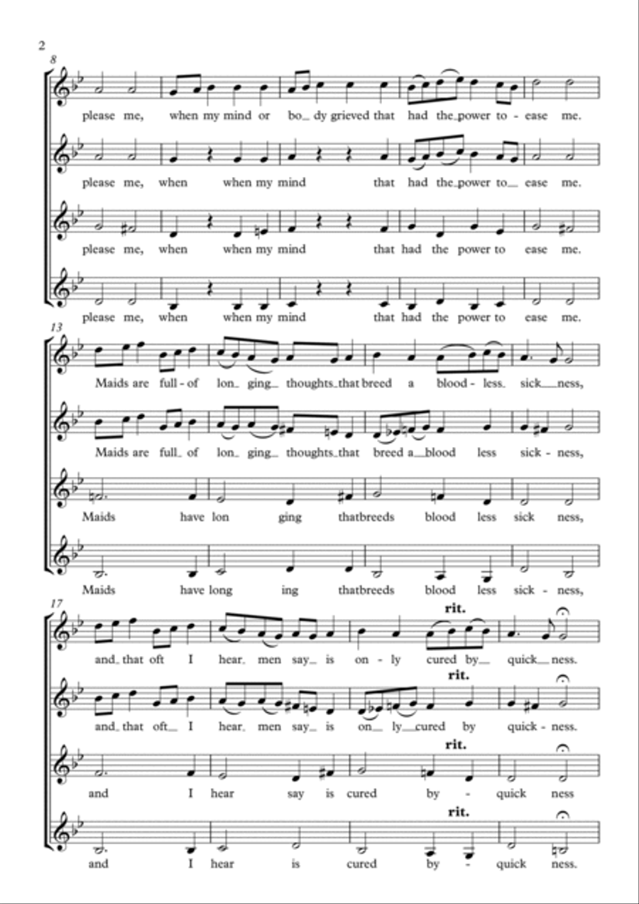 Fain Would I Wed (SSAA) Fain Would I Wed (SSAA) SSAA scores gallery preview page 2