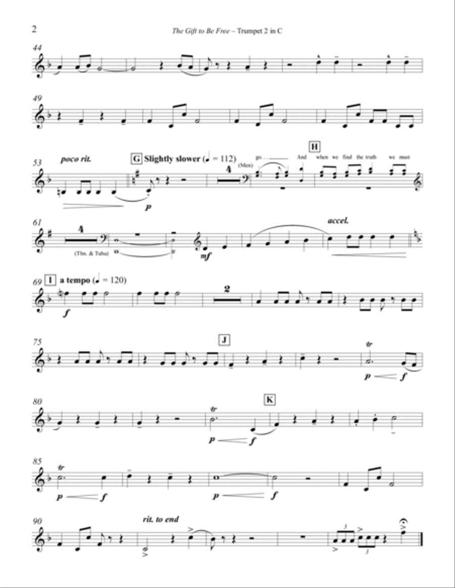 The Gift to Be Free Choir scores gallery preview page 6