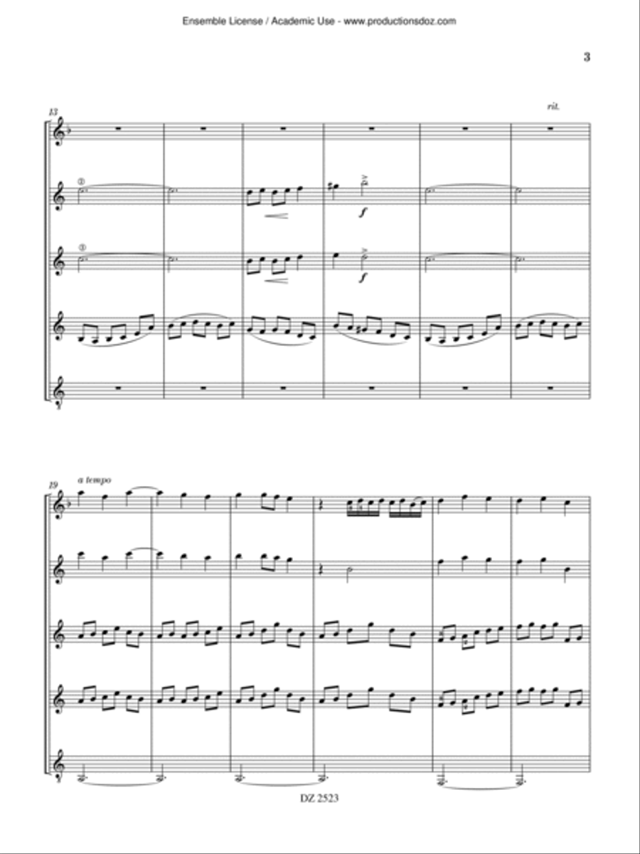 Danse espagnole no. 2 Guitar Ensemble scores gallery preview page 3