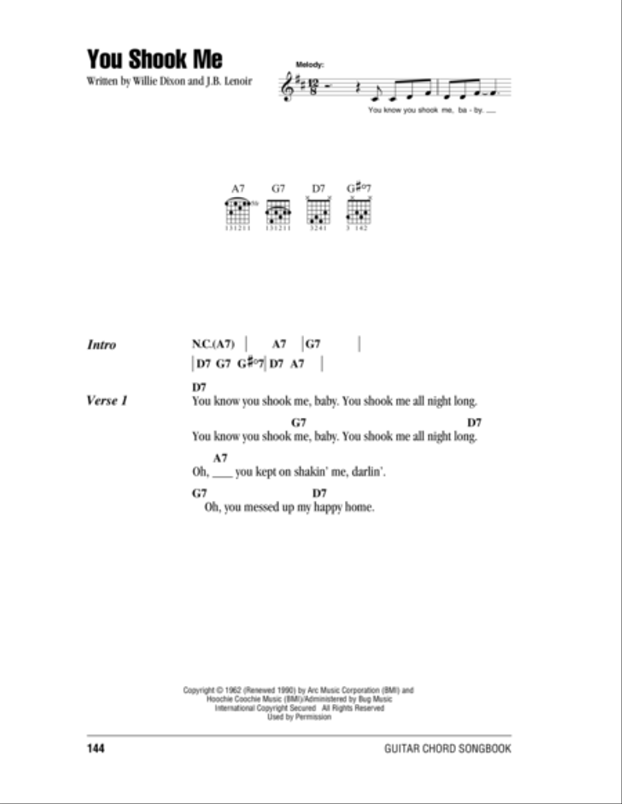 You Shook Me Acoustic Guitar scores gallery preview page 1