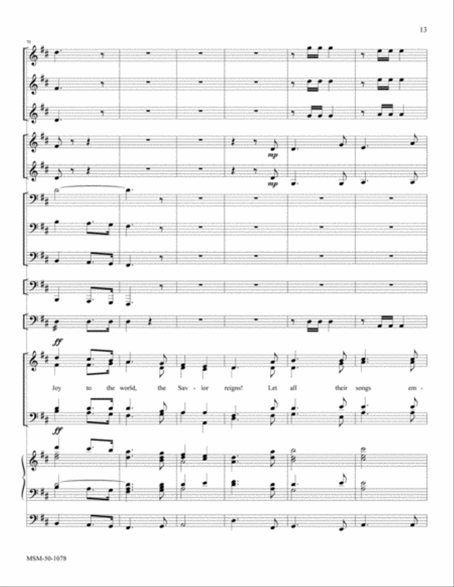 Joy to the World (Full Score) Choir scores gallery preview page 7