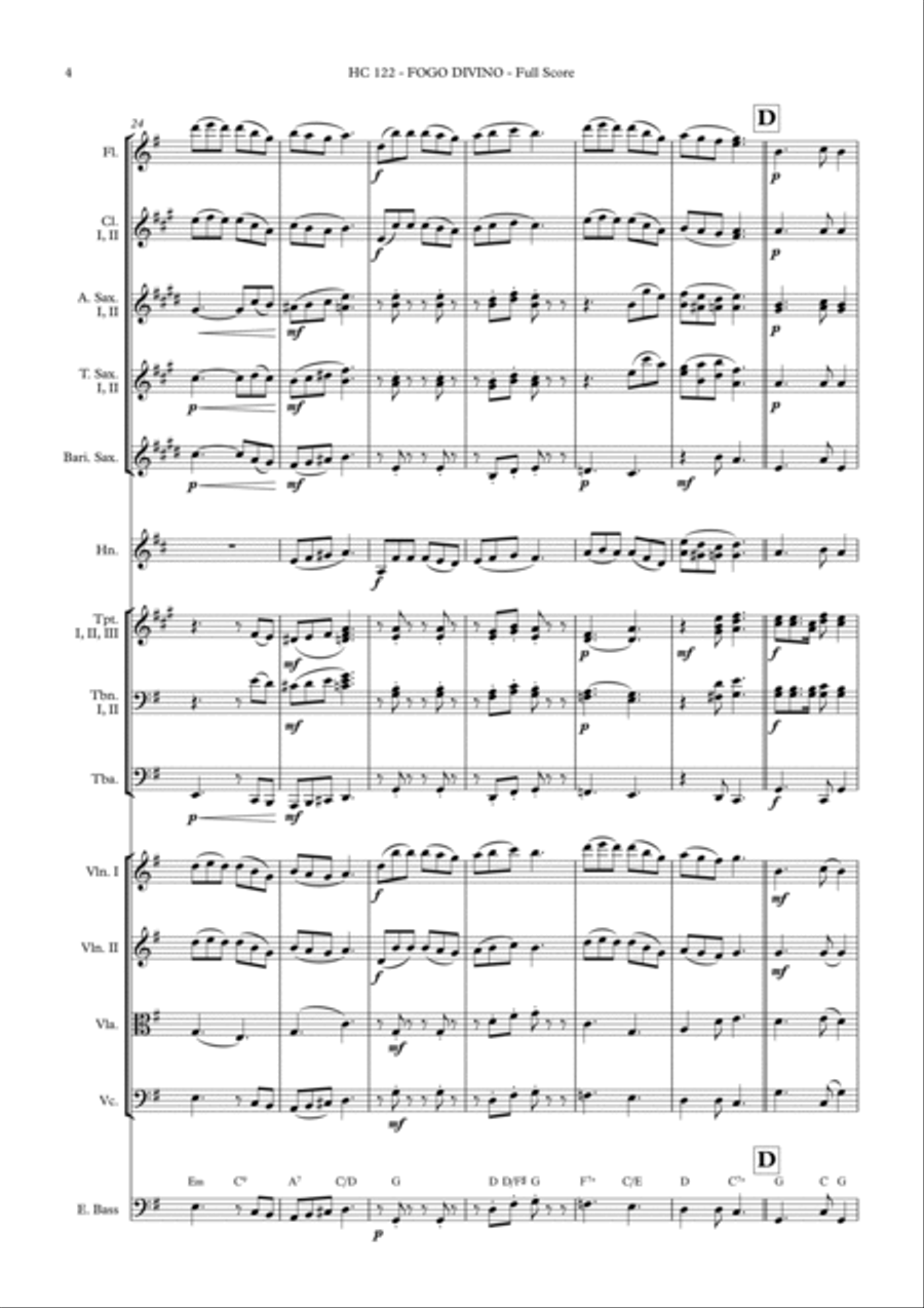 Fogo Divino Full Orchestra scores gallery preview page 4