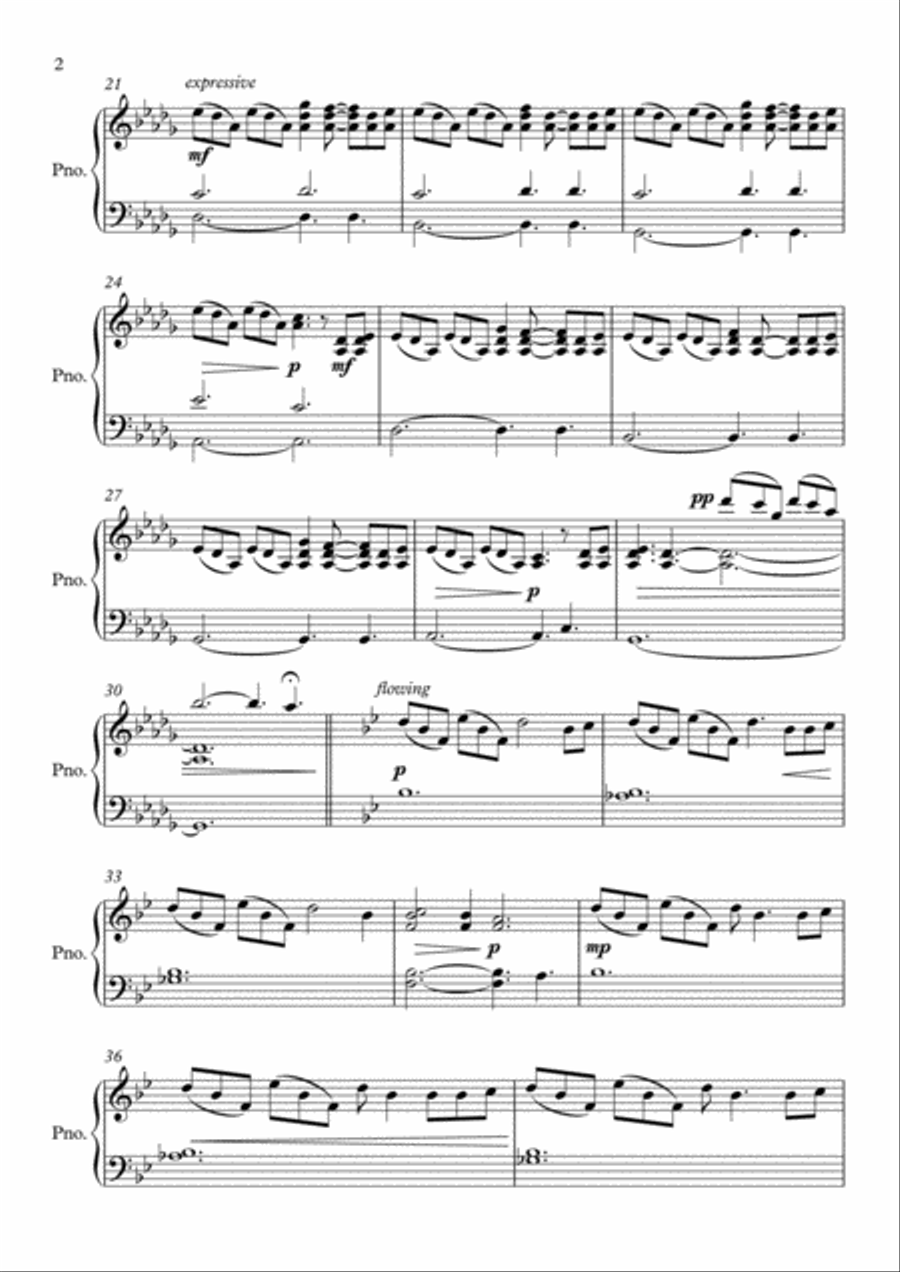 Journeys End in Lovers Meeting Easy Piano scores gallery preview page 4