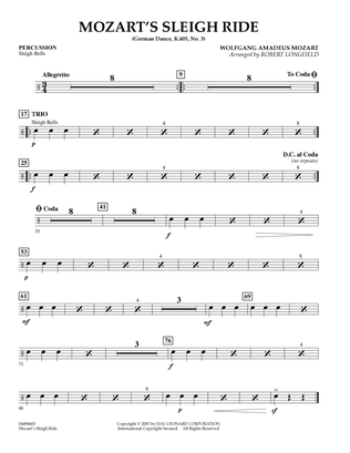 Mozart's Sleigh Ride (German Dance, K.605, No.3) - Percussion