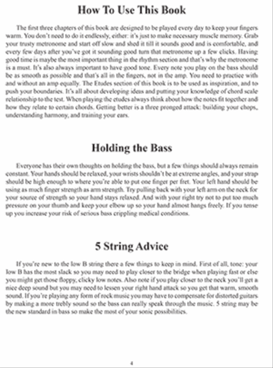 Learn to Burn: 5-String Bass Guitar Double Bass scores gallery preview page 2