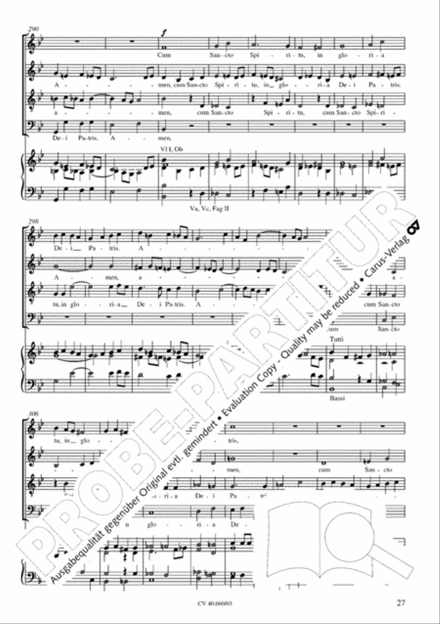 Mass in E flat major (Messe in Es) SATTB scores gallery preview page 28