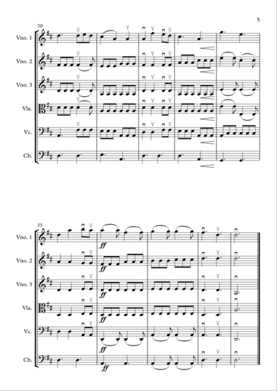 A Thousand Years String Orchestra scores gallery preview page 5