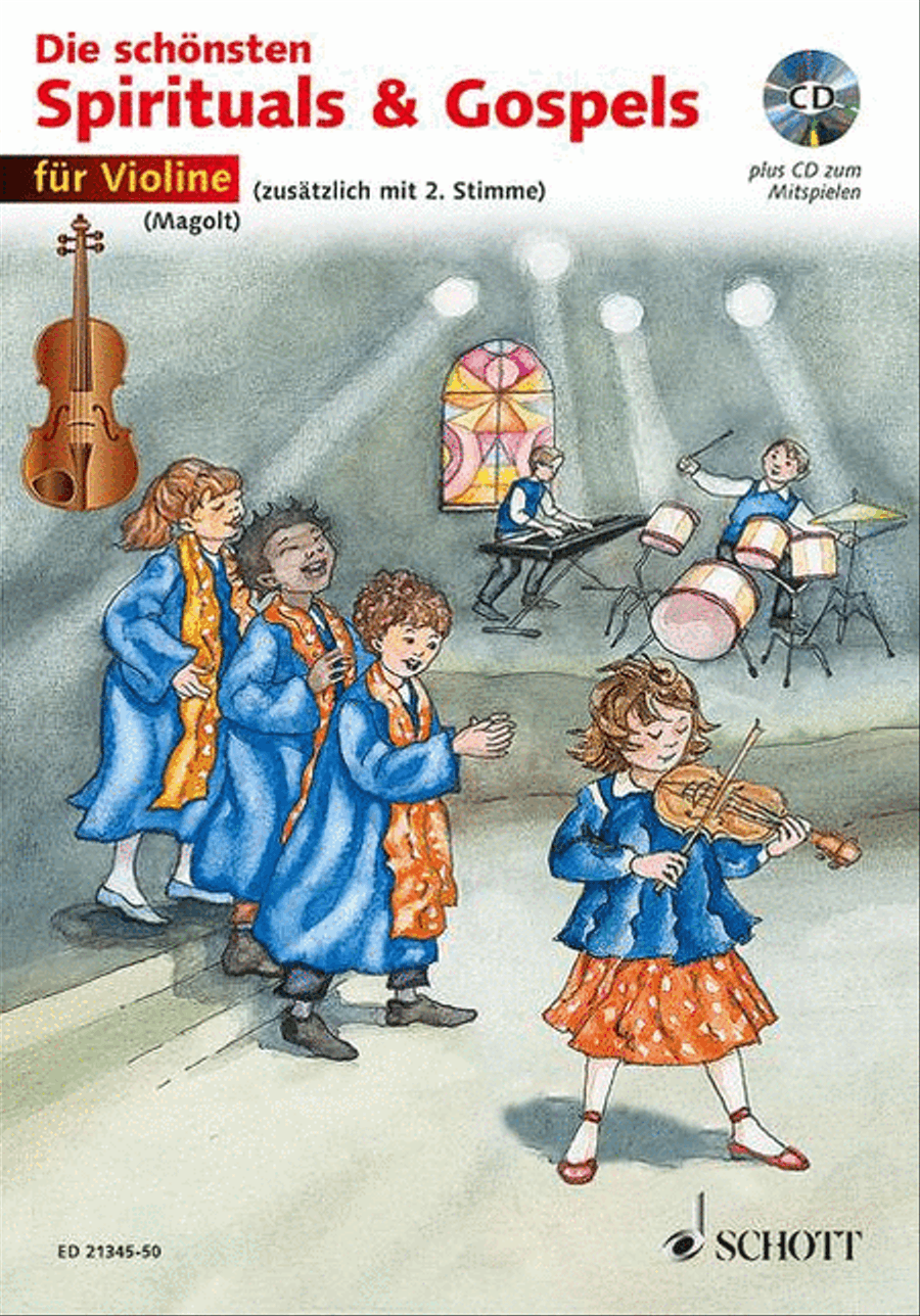 The Most Beautiful Spirituals & Gospels Arranged For 1-2 Violins, German Edition W/ Cd Violin scores gallery preview page 1