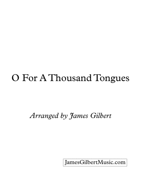 O For A Thousand Tongues image number null