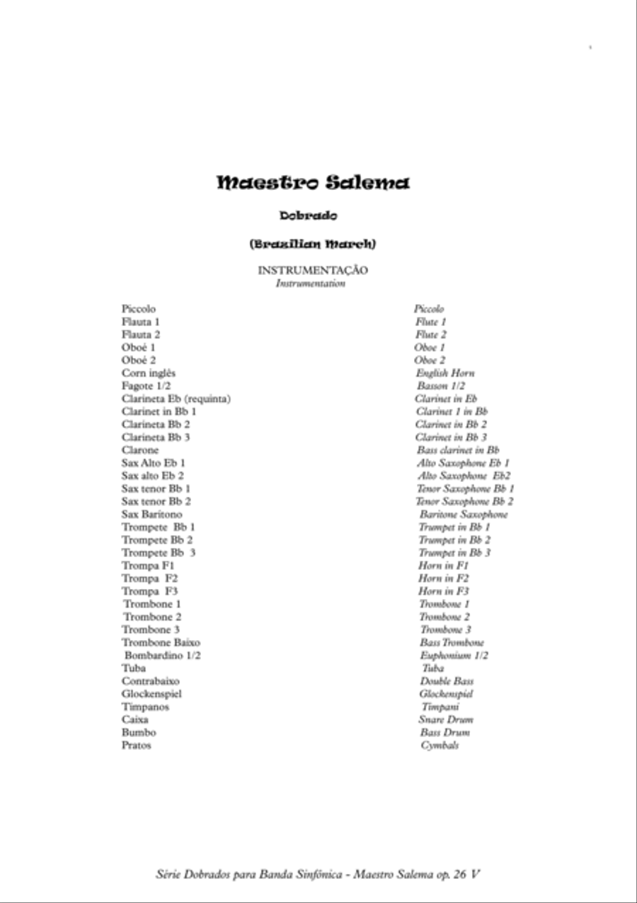 Dobrado Maestro Salema Dobrado Maestro Salema Concert Band scores gallery preview page 5