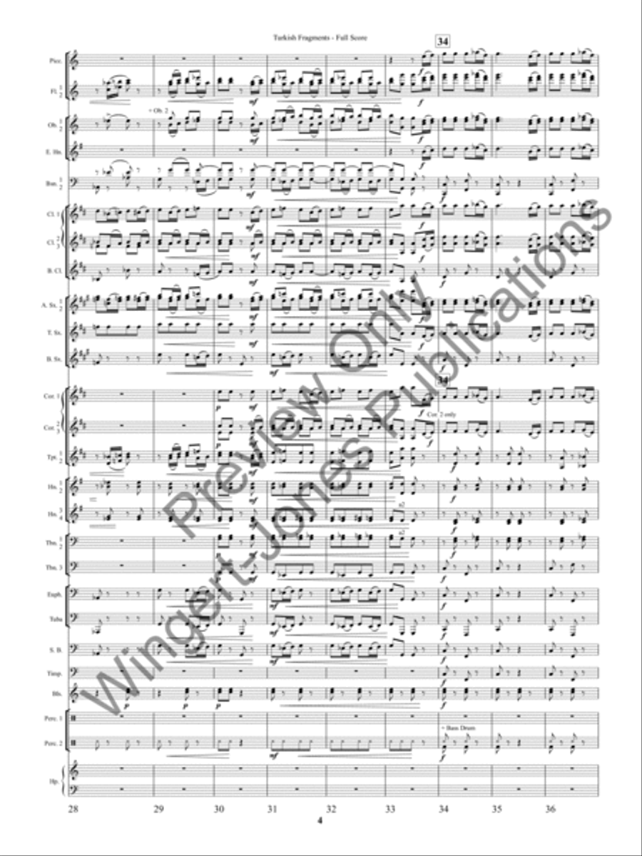 Turkish Fragments Turkish Fragments Concert Band scores gallery preview page 7