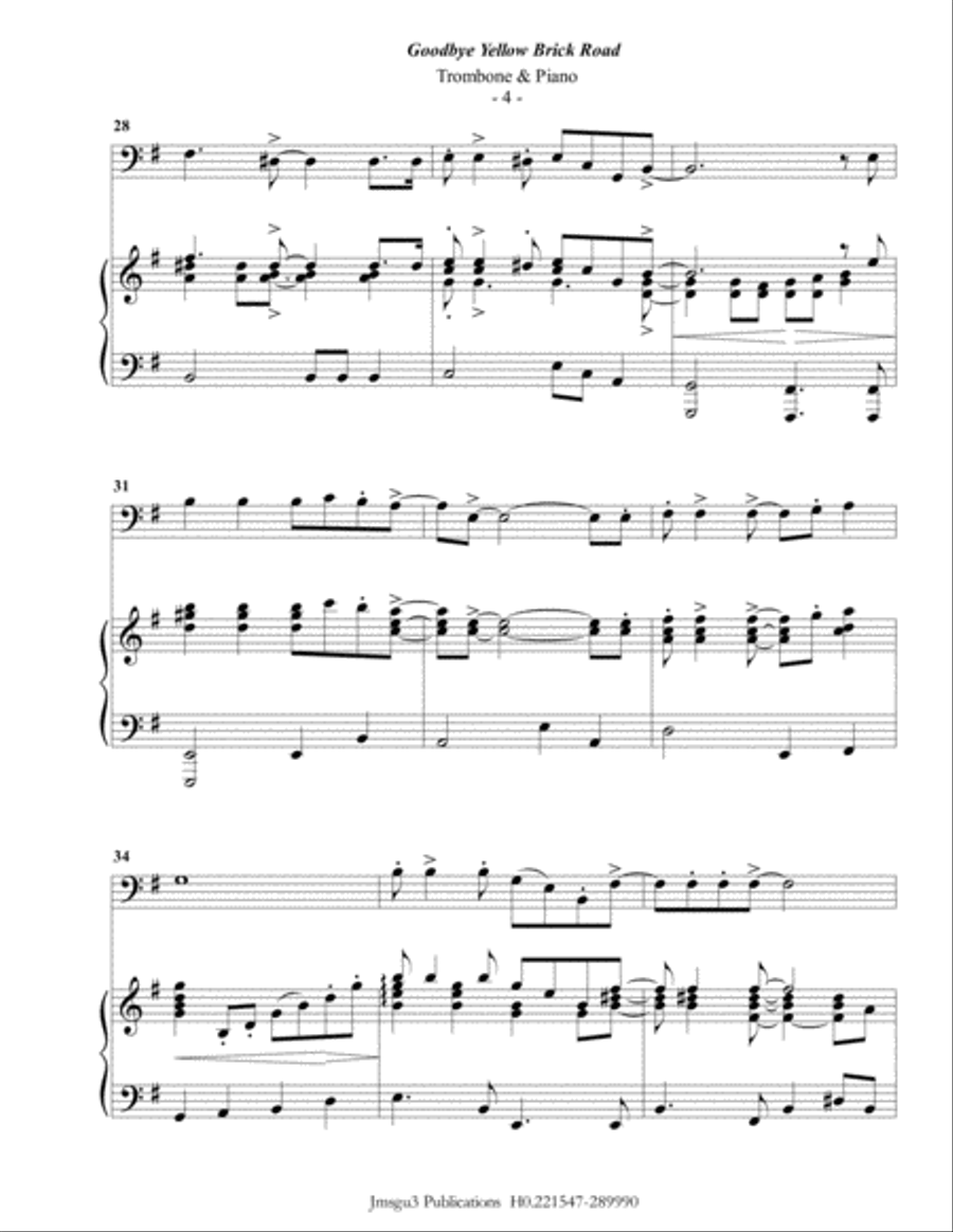 Goodbye Yellow Brick Road Piano scores gallery preview page 4