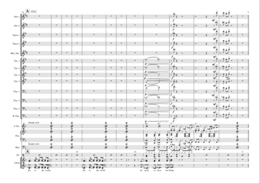 Joy to the World -Big Band Jazz Ensemble scores gallery preview page 3