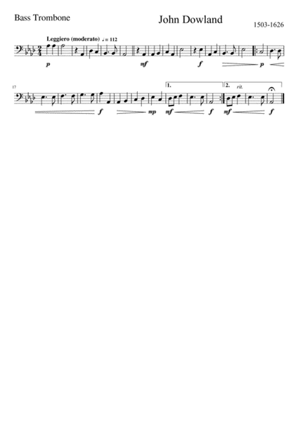 Quartet for Brass - John Dowland image number null