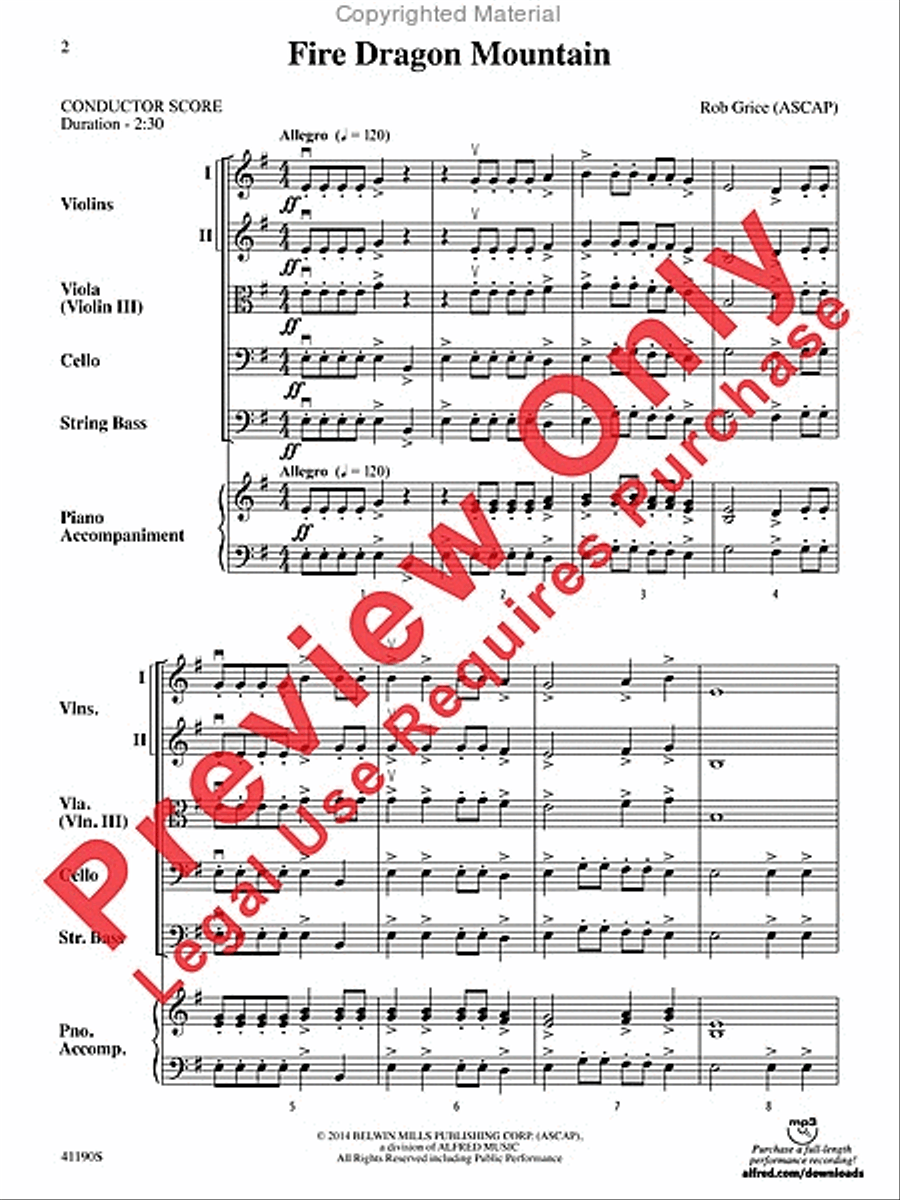 Fire Dragon Mountain Fire Dragon Mountain String Orchestra scores gallery preview page 2