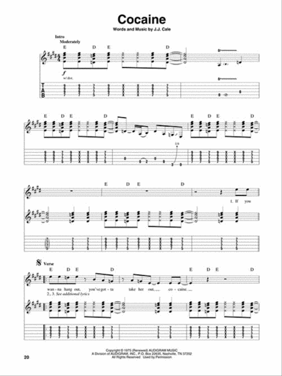 Eric Clapton Eric Clapton Guitar Tablature scores gallery preview page 6