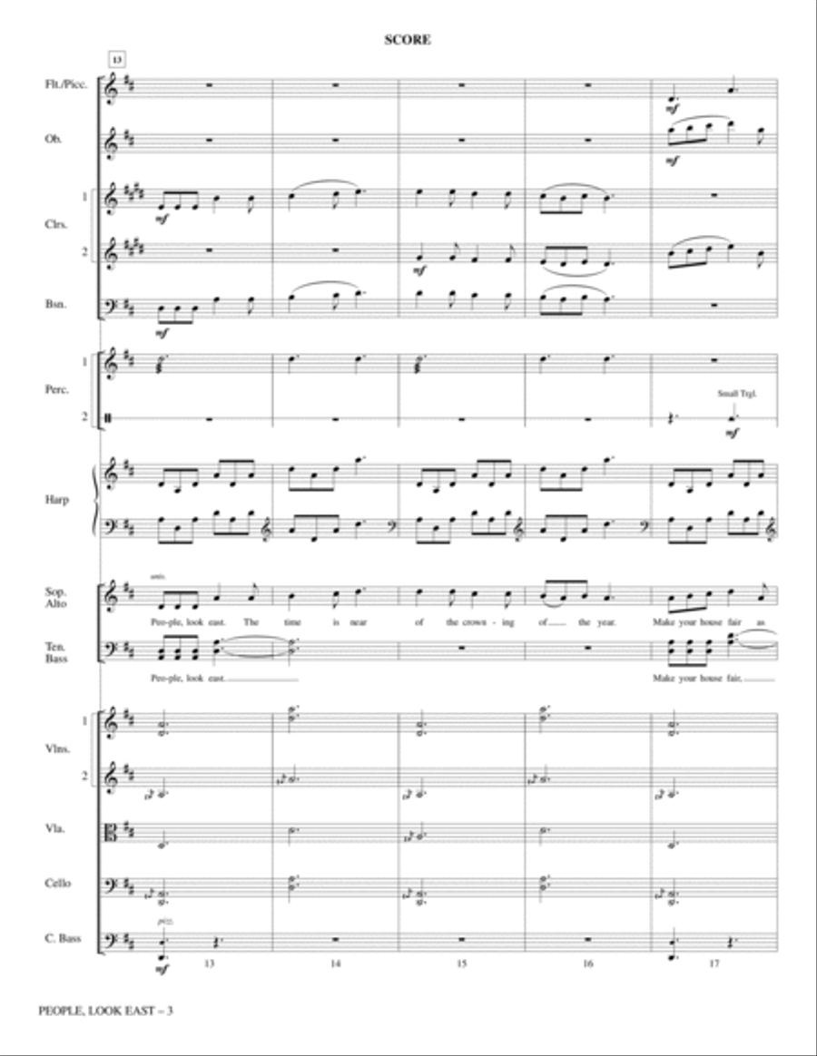 People, Look East - Full Score Choir scores gallery preview page 3