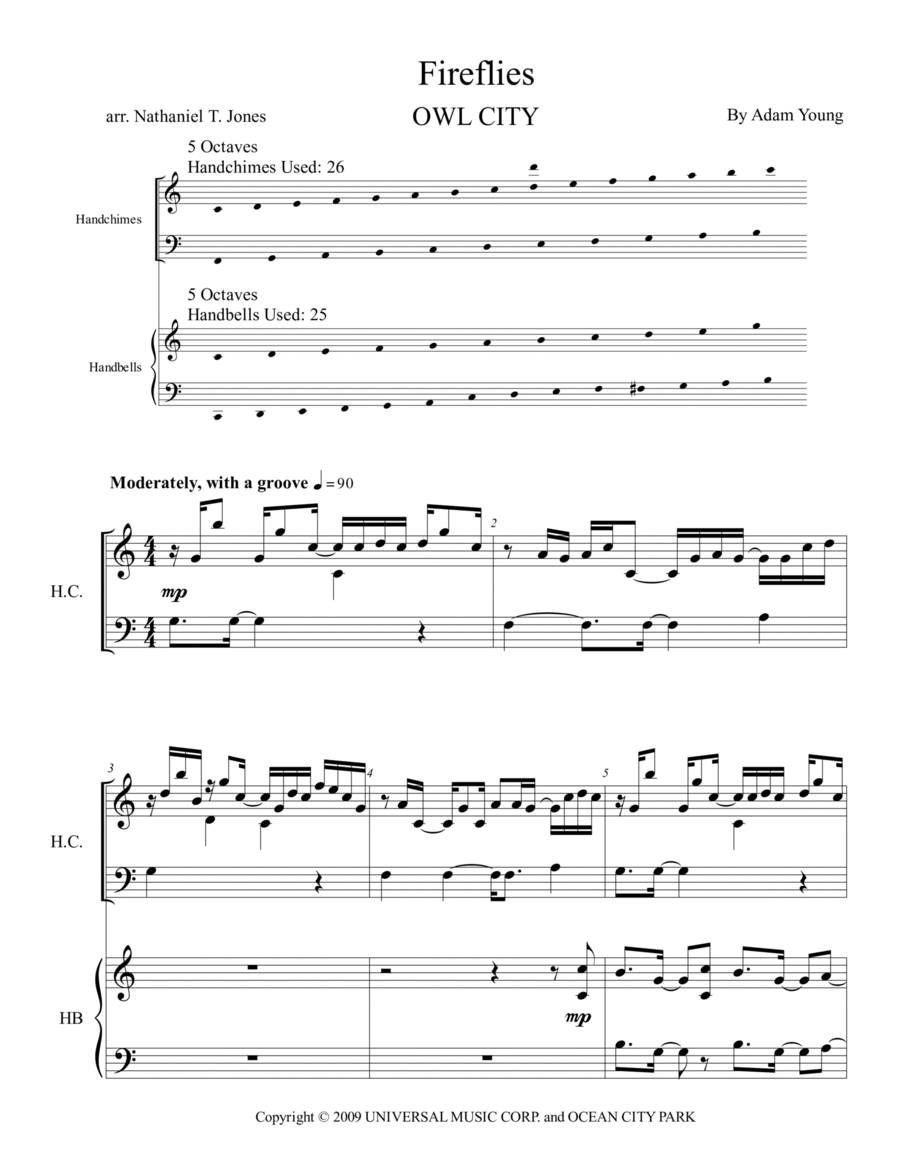 Fireflies Fireflies Handbell Choir scores gallery preview page 1