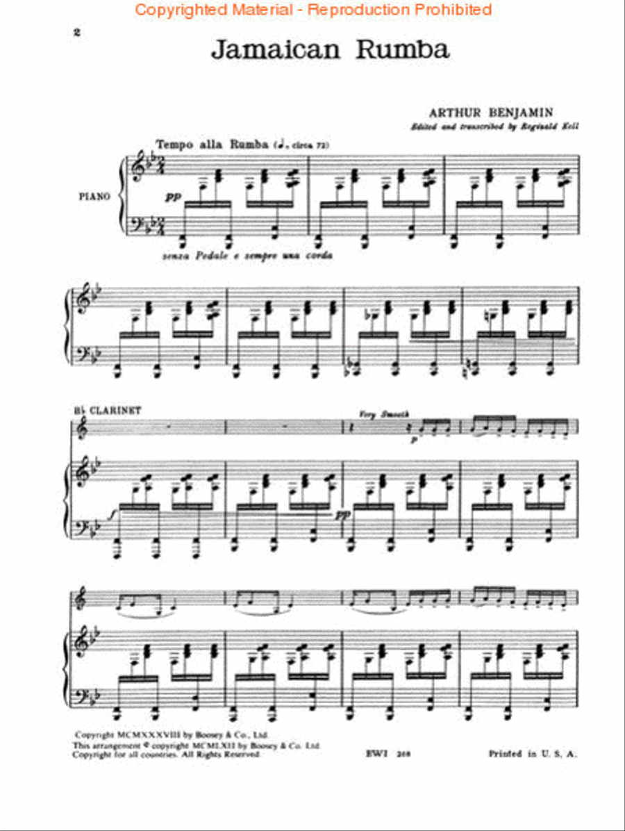 Jamaican Rumba Clarinet Solo scores gallery preview page 2
