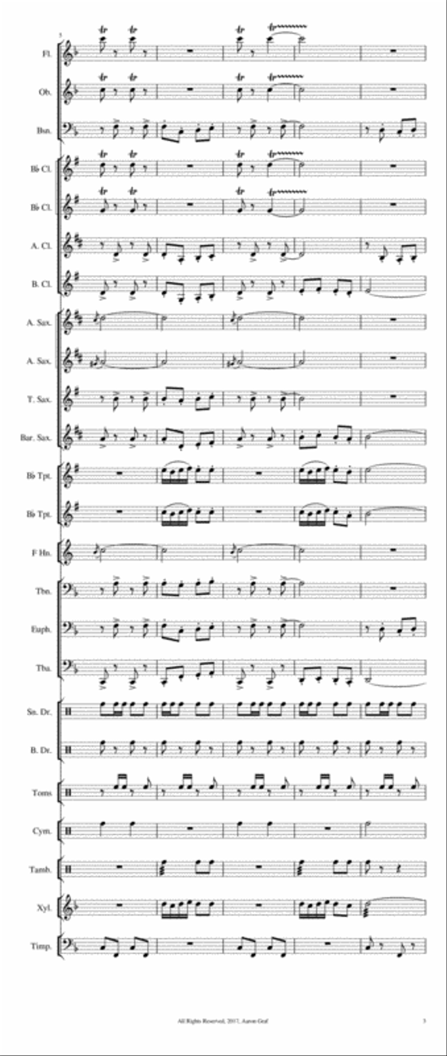 Bluebonnet Hoedown Concert Band scores gallery preview page 3