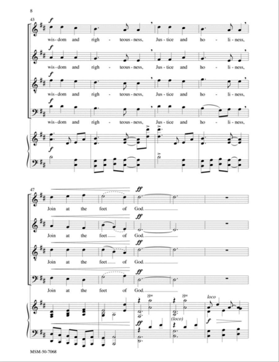 Come Dwell in Solomon's Walls 4-Part scores gallery preview page 6