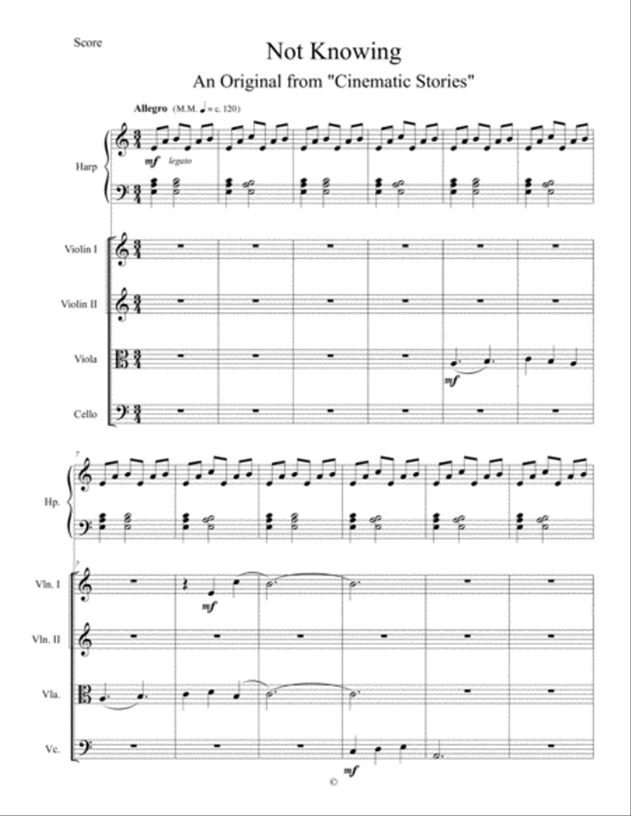 Not Knowing For String Orchestra String Orchestra scores gallery preview page 2