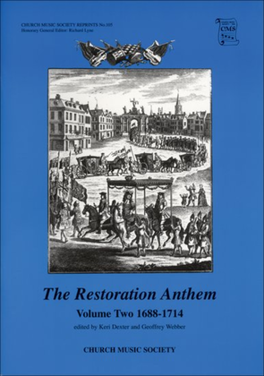 Book cover for The Restoration Anthem Volume 2 1688-1714