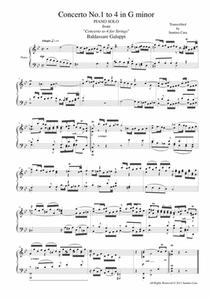 Galuppi - Concerto No.1 to 4 in G minor for Piano