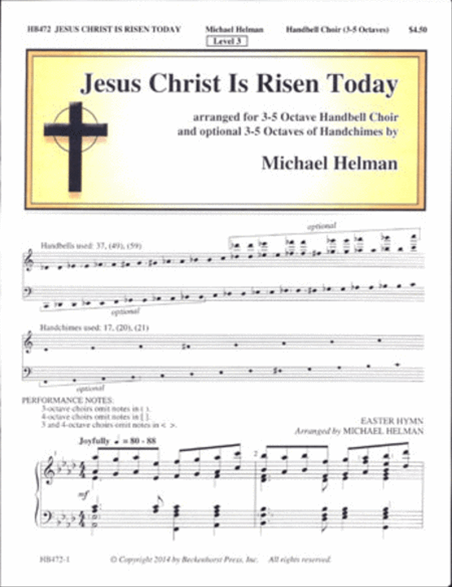Jesus Christ Is Risen Today - Helman 5-Octaves scores gallery preview page 1