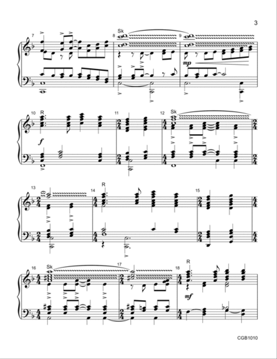 Come, You Thankful People, Come Handbell Choir scores gallery preview page 3