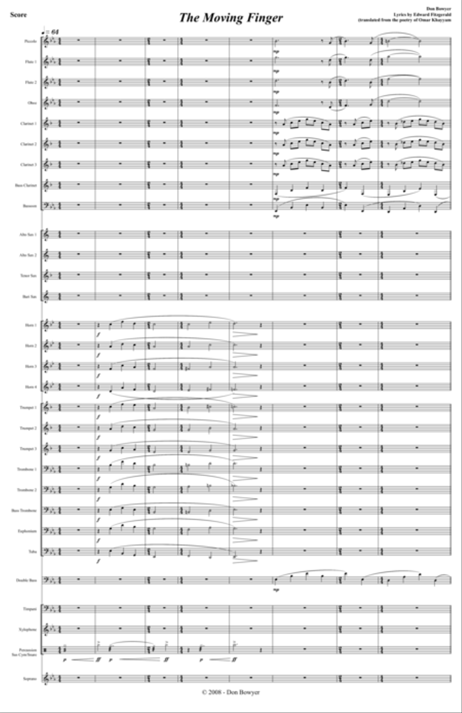 The Moving Finger (Wind Ensemble)