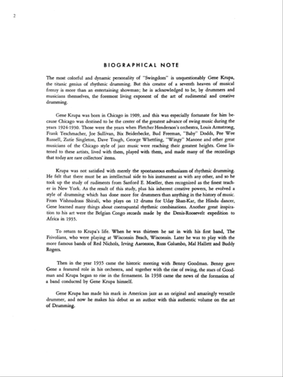 Gene Krupa Drum Method Percussion scores gallery preview page 3