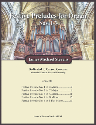 Book cover for Festive Preludes Nos. 1-5 for Organ