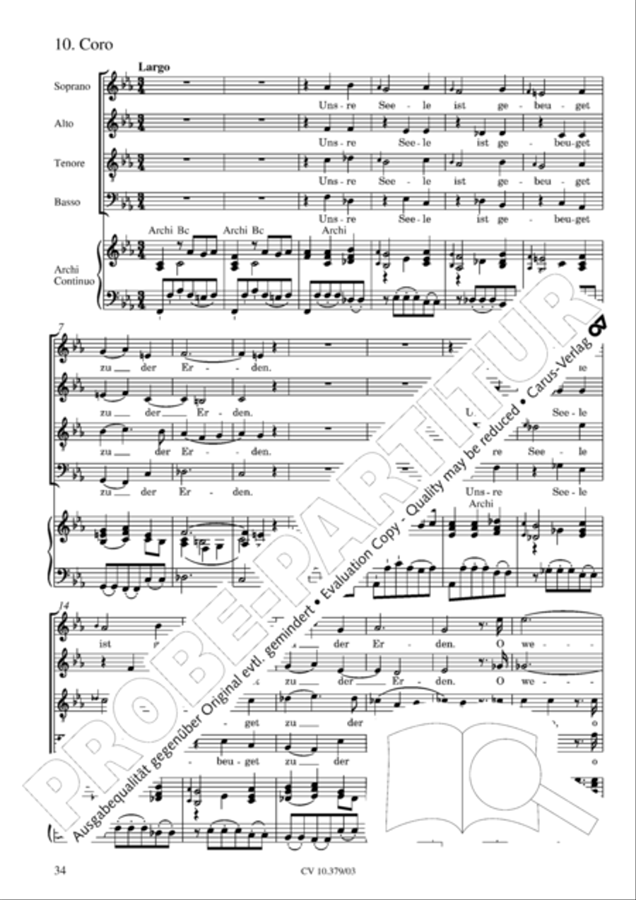 Der Tod Jesu 4-Part scores gallery preview page 35