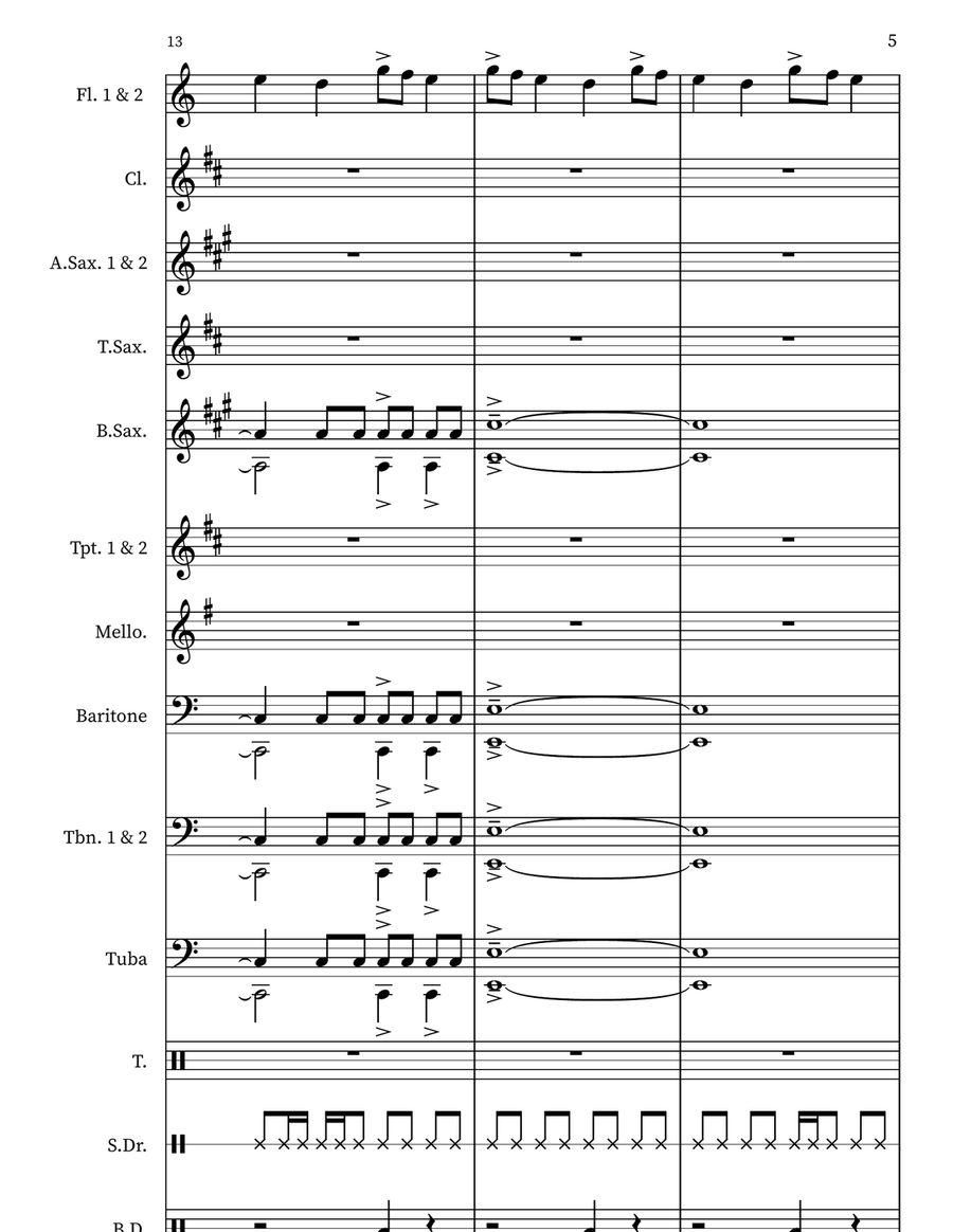 Mo Bamba Small Ensemble scores gallery preview page 5