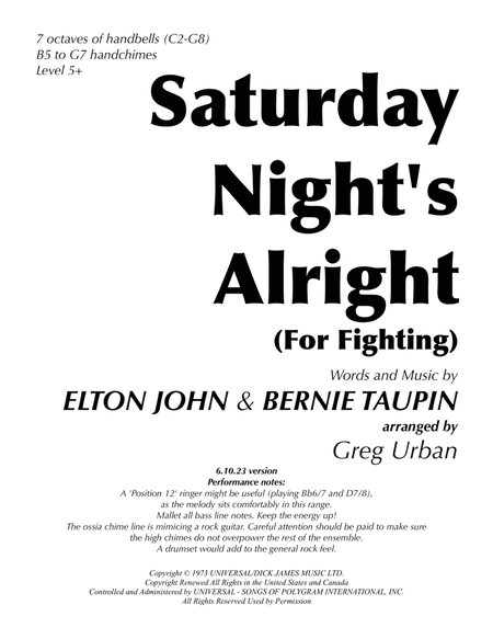 Saturday Night's Alright (for Fighting) image number null