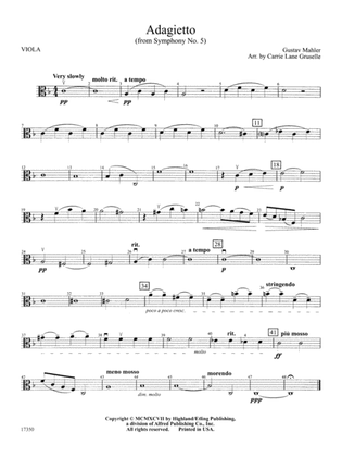 Adagietto from Symphony No. 5: Viola