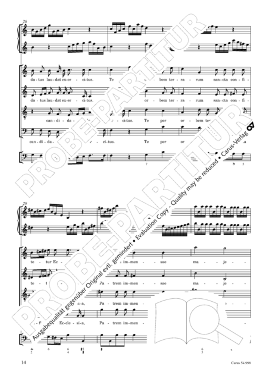 Te Deum in C 4-Part scores gallery preview page 15