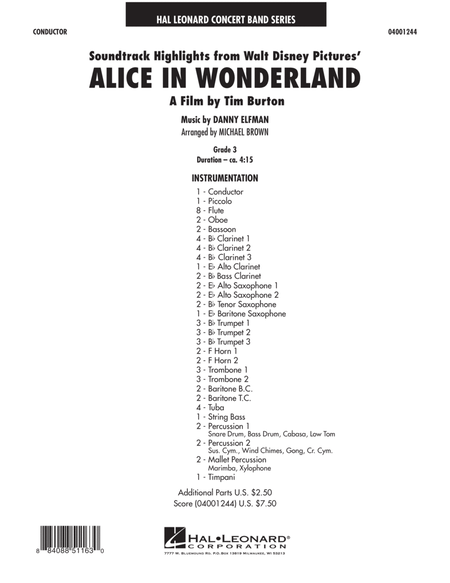 Alice In Wonderland, Soundtrack Highlights - Full Score