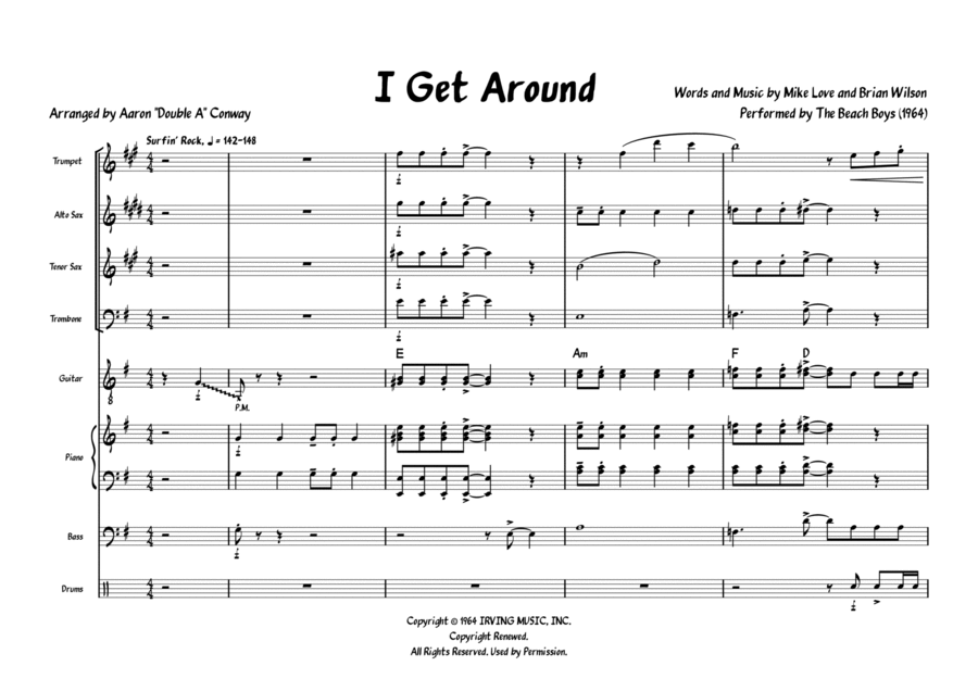 I Get Around Jazz Ensemble scores gallery preview page 1