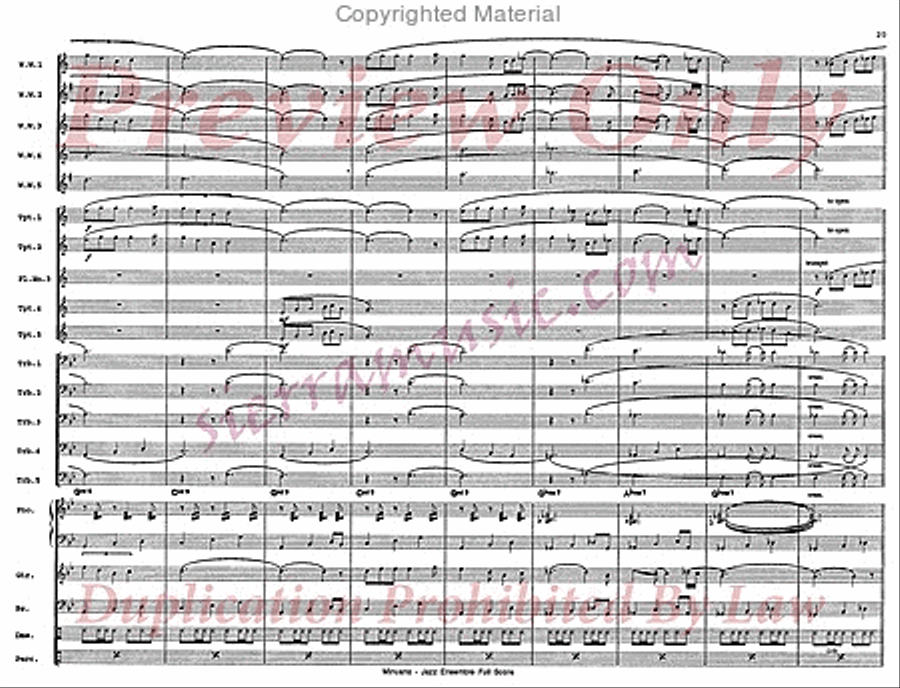 Minuano (six eight) Big Band scores gallery preview page 22