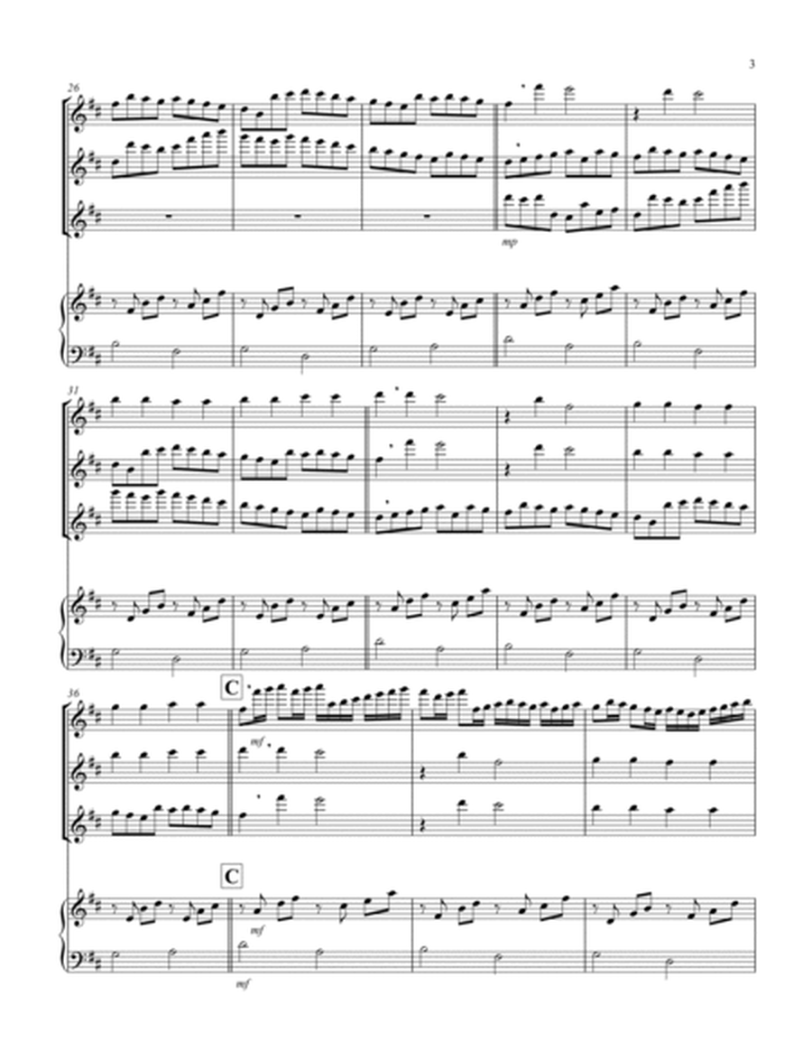 Canon in D (Pachelbel) (D) (Oboe Trio, Keyboard)
