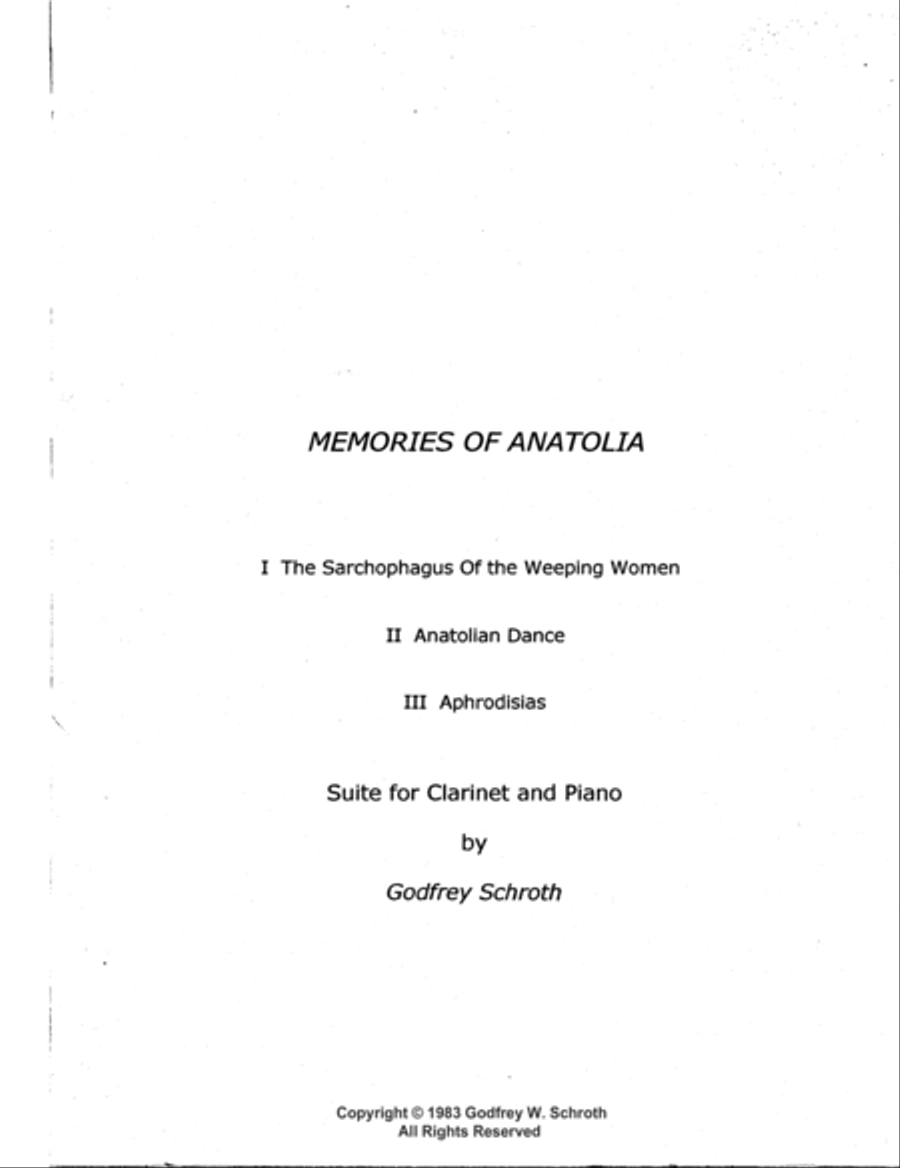Memories of Anatolia Clarinet Solo scores gallery preview page 4