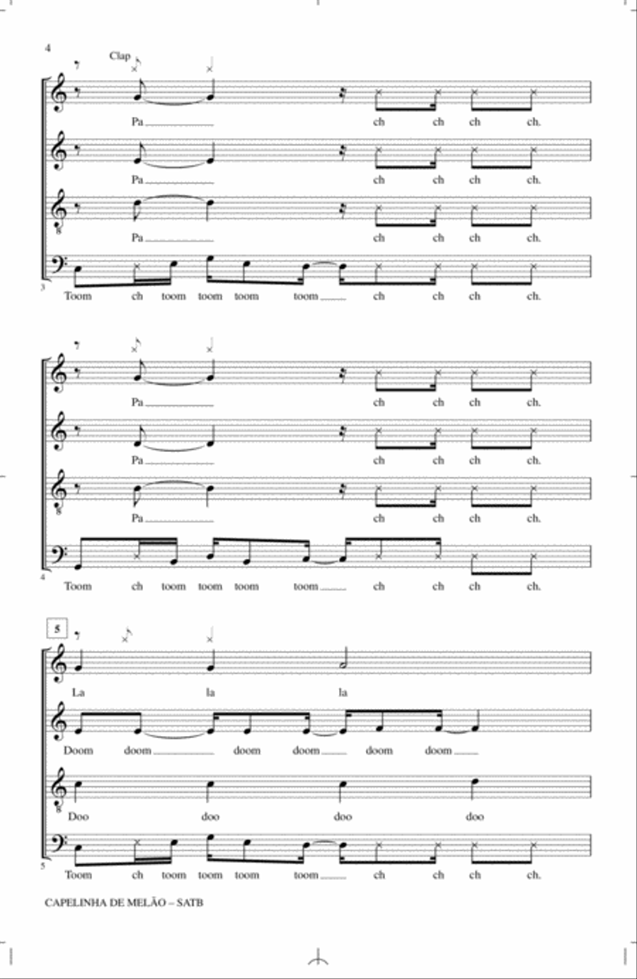 Capelinha De Melao Capelinha De Melao 4-Part scores gallery preview page 2