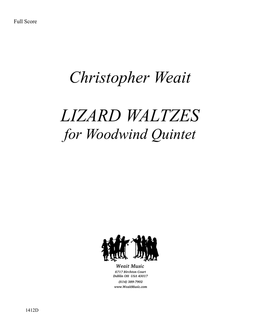Lizard Waltzes for woodwind quintet (5’24) Woodwind Quintet scores gallery preview page 1