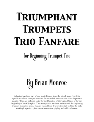 Book cover for Triumphant Trumpets Trio Fanfare