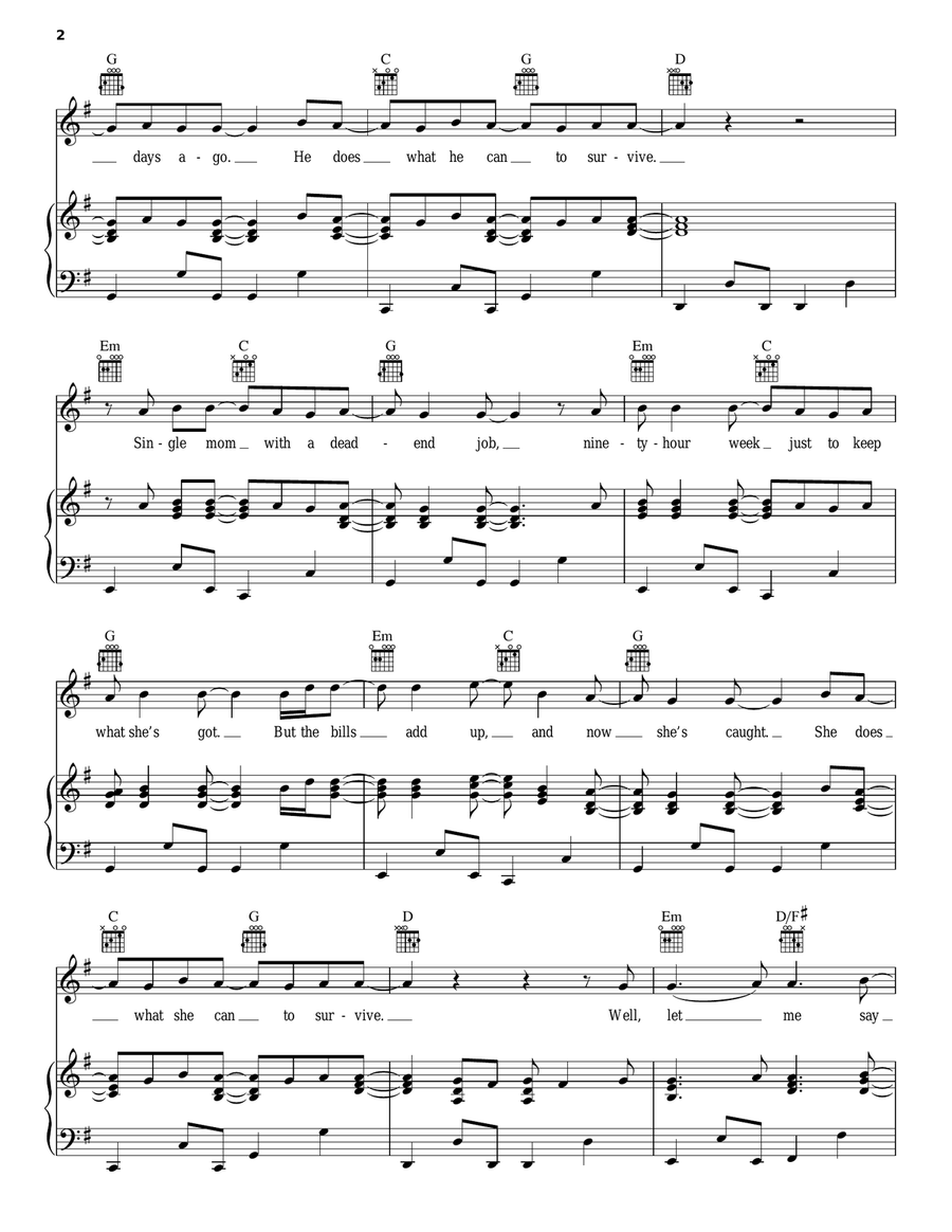 Turn Around Turn Around Acoustic Guitar scores gallery preview page 2
