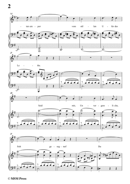 Schubert-Die Schatten,in G Major,for Voice&Piano image number null