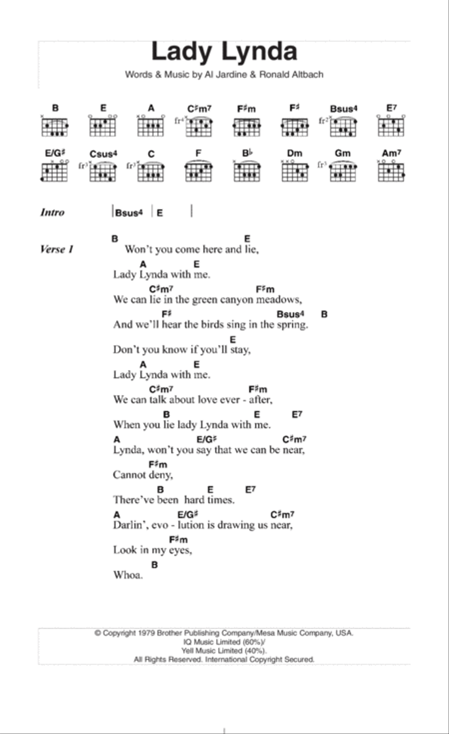 Lady Lynda Acoustic Guitar scores gallery preview page 1